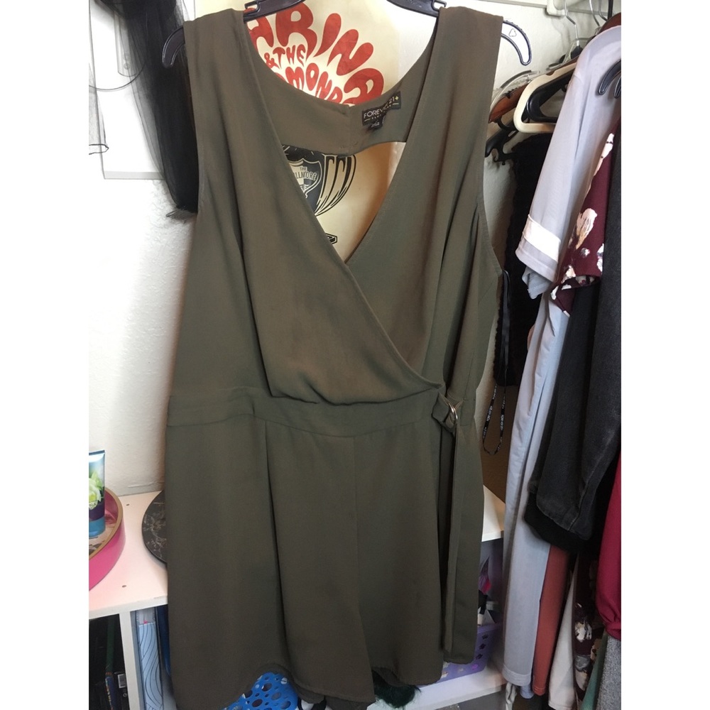 Olive green romper